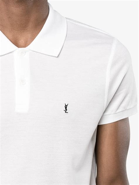 ysl white polo shirt|saint laurent polo shirt men's.